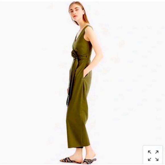 MINT Condition *Rare* J Crew Wrap Jumpsuit, 4, Olive Green - Picture 3 of 11